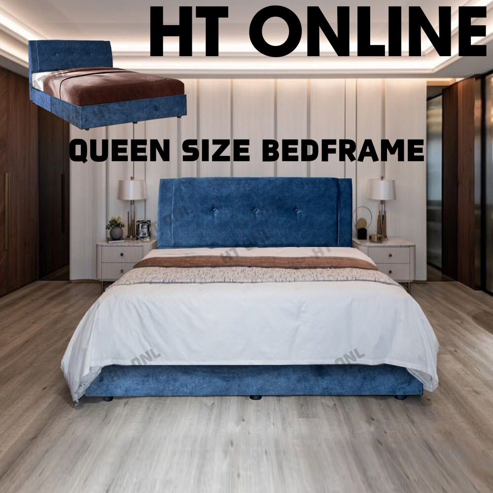 HT ONLINE / Katil Murah / Queen Bed Frame / Divan Bedding Furniture /Katil Queen / Headboard & Divan