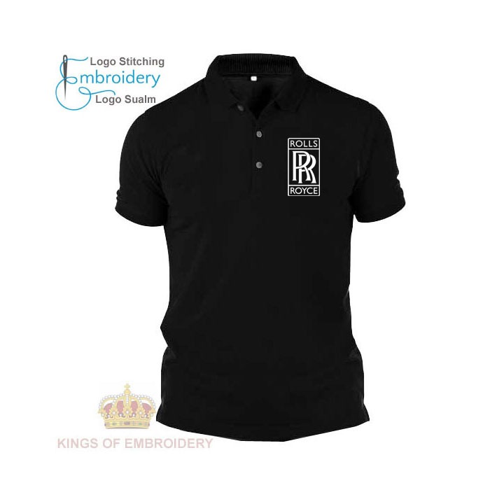 Rolls-Royce POLO Sports Cars Collar T Shirt Polo Shirt Cotton Embroidery Sulam 2