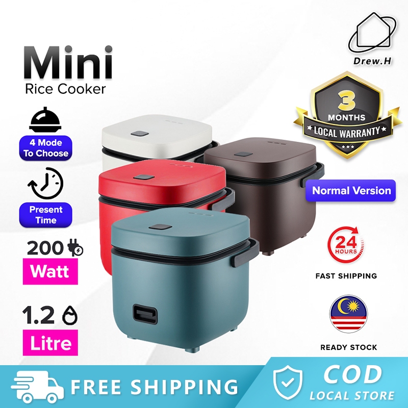 【Ready stock】1.2L Mini Rice Cooker Periuk Nasi Elektrik Kecil Cooking Pot Electric Rice Cooker Non Stick Multi Cooker电饭锅