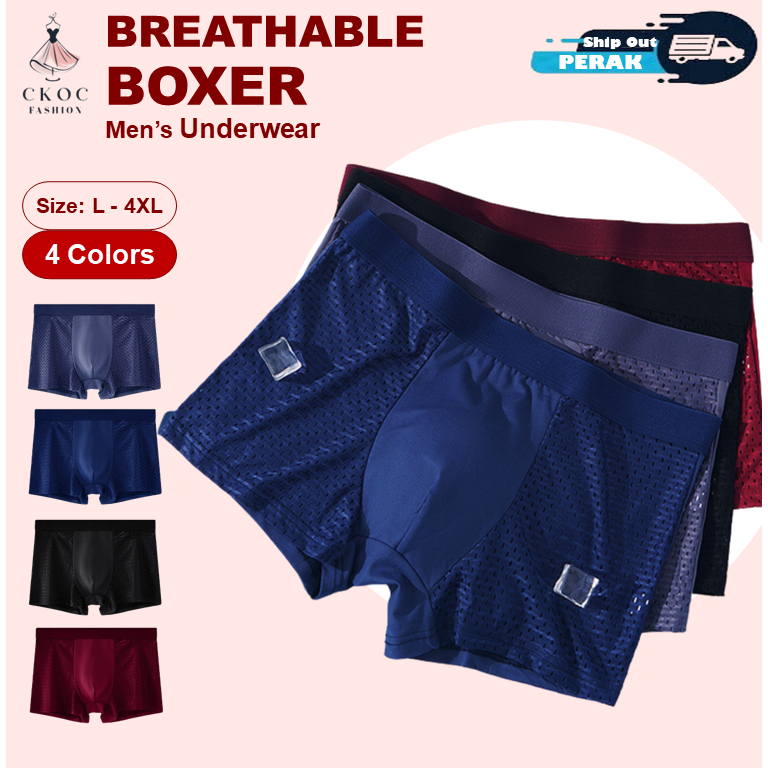 Men Boxer Brief Underwear Men Boxer Lelaki Men's Breathable Bamboo Fiber Comfortable Boxer Seluar Dalam Lelaki 男士四角裤内裤