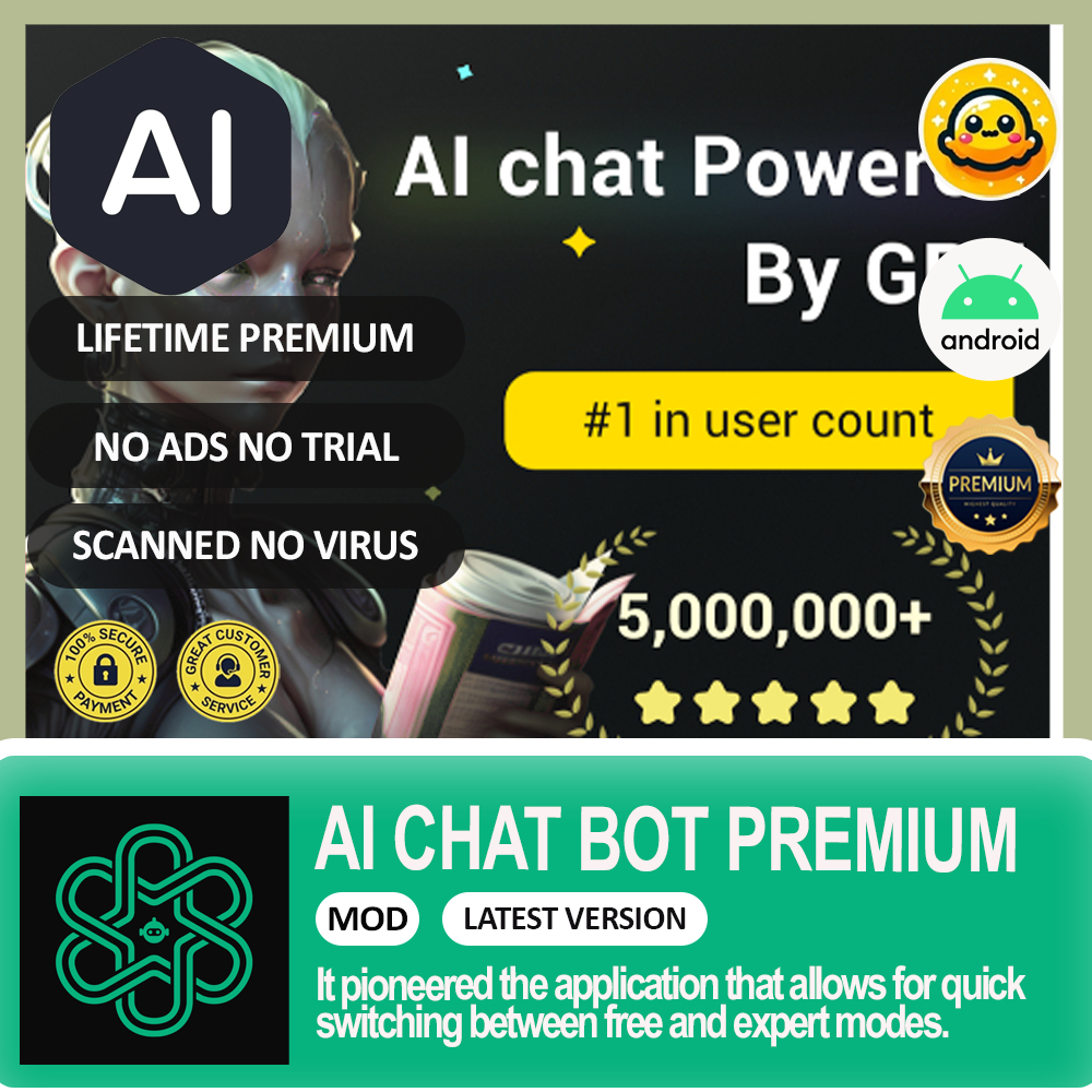 AI Chat Bot Al Friend: By ChatGPT⭐TOP-RATED⭐❤️Android APP| 👑Lifetime Premium👑 | Ultimate PRO