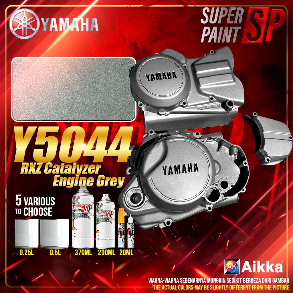 [ Catalyzer Grey RXZ Yamaha Y5044 ] Kaler Kelabu Milinium Grey Engine Cover Spray Paint Tin 370ml & 0.25L / 0.5L Aikka