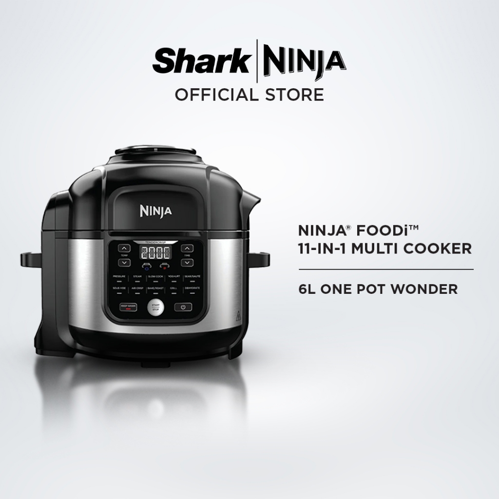 Ninja Foodi 11 in 1 Multi Cooker 6L, Pressure cook, Bake, Roast, Dehydrate, Slow Cook, Air Fry, Grill, Steam - OP350