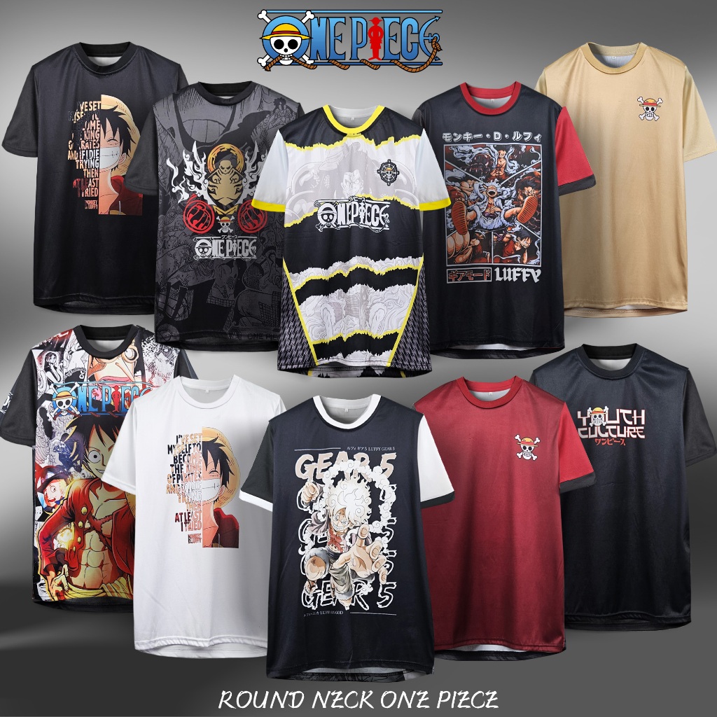 海贼王 ONE PIECE MONKEY D LUFFY Jersey Tshirt ZORO ACE Manga Anime T-Shirt T Shirt Baju Shirts Short Sleeves