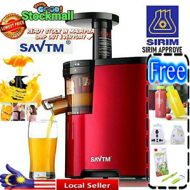 SIRIM SAVTM JE-07 Slow Juicer 100% Fresh Fruit Juice Extraction Blender Maker AMGO🔥