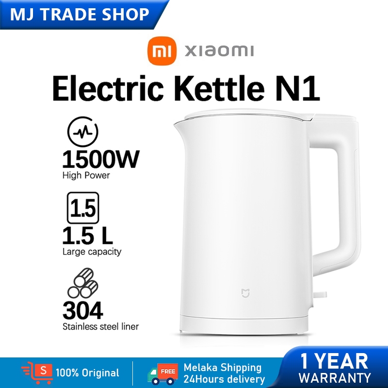 Xiaomi N1 Electric Kettle Basic Malaysia Plug Smart Thermostatic Kettle 304 Stainless Steel 小米米家热水壶