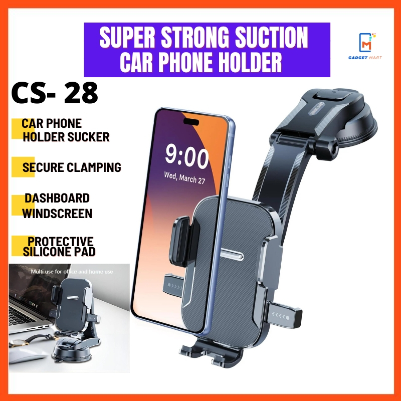 Universal 360 Long Neck Car Mount Phone Holder Mobile Phone Stand with Silicon Sucker With Strong Silicon Base