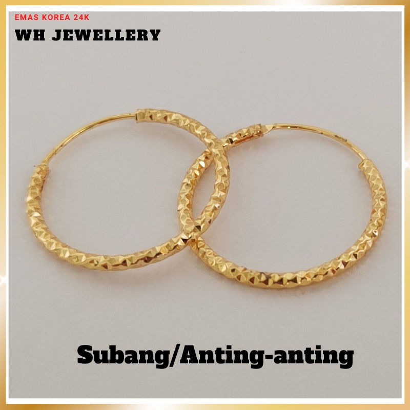 Subang / Anting-anting Perempuan Emas Korea 24K Gold Plated Women Earrings