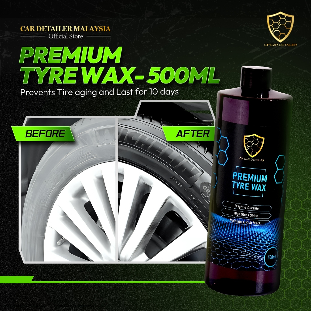 【CAR Detailer】Premium Tyre SHINE wax tyre silicon wax silicon tayar wax silicon tire shine silikon