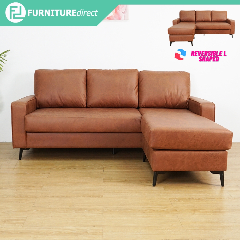 Furniture Direct MIRZA L Shaped sofa 3 seater sofa murah home furniture 沙發 nordic sofa velvet sofa