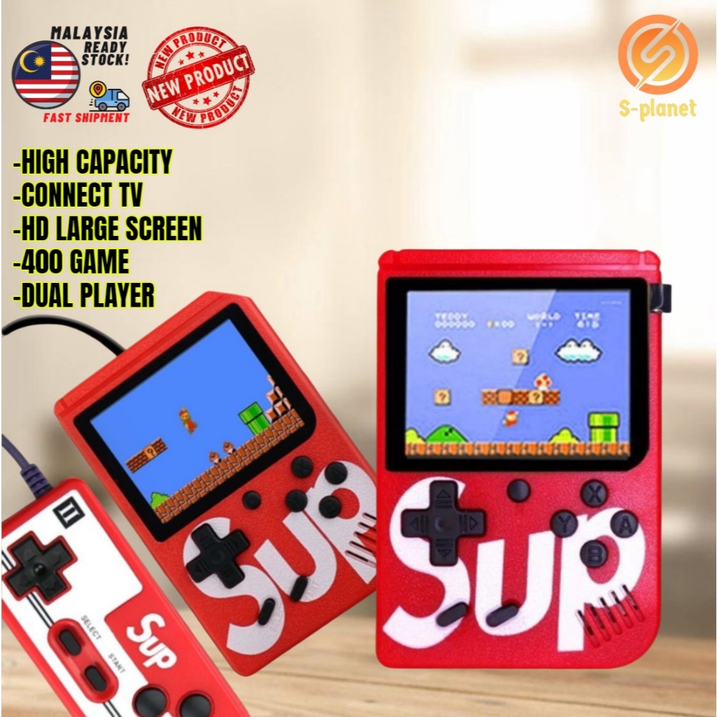 《 1/𝟮 𝗣𝗟𝗔𝗬𝗘𝗥 》 400 Games Retro Portable Video Games Classic Console Double Remote Control Gameboy TV Mario Pemainan