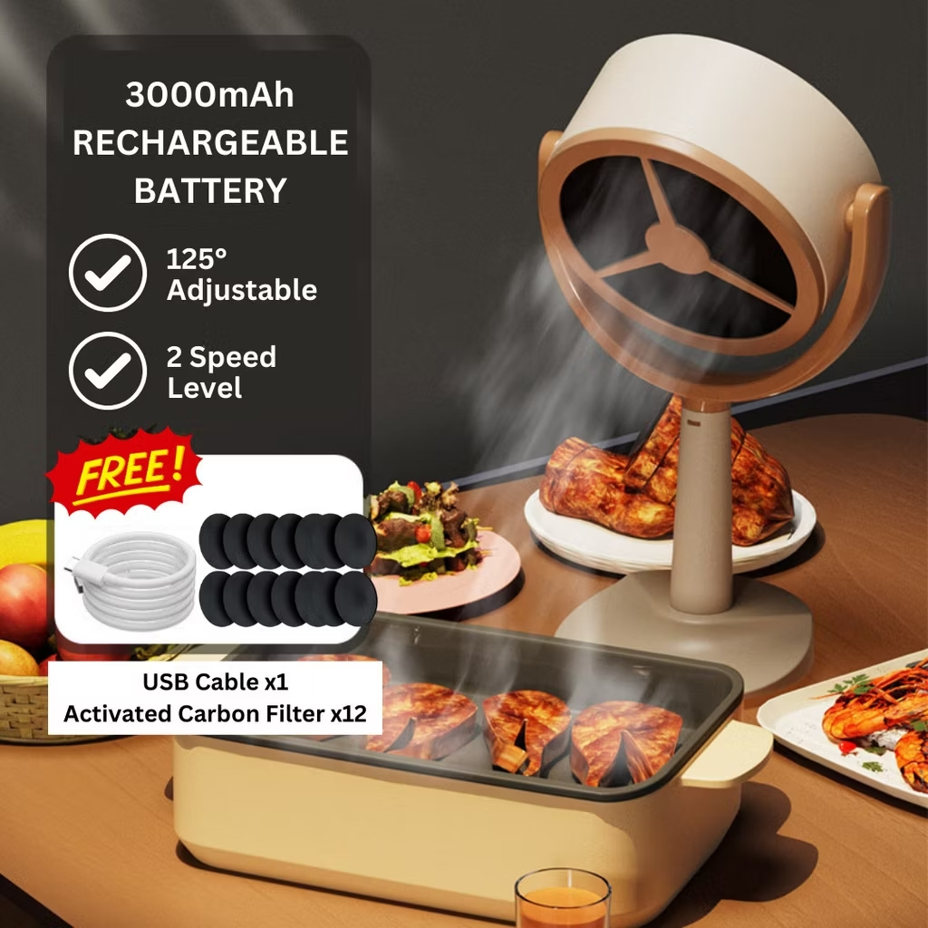 Portable Smoking Machine Range Hood Household Portable Barbecue, Mini Desktop Range Hood, Barbecue, Hot Pot