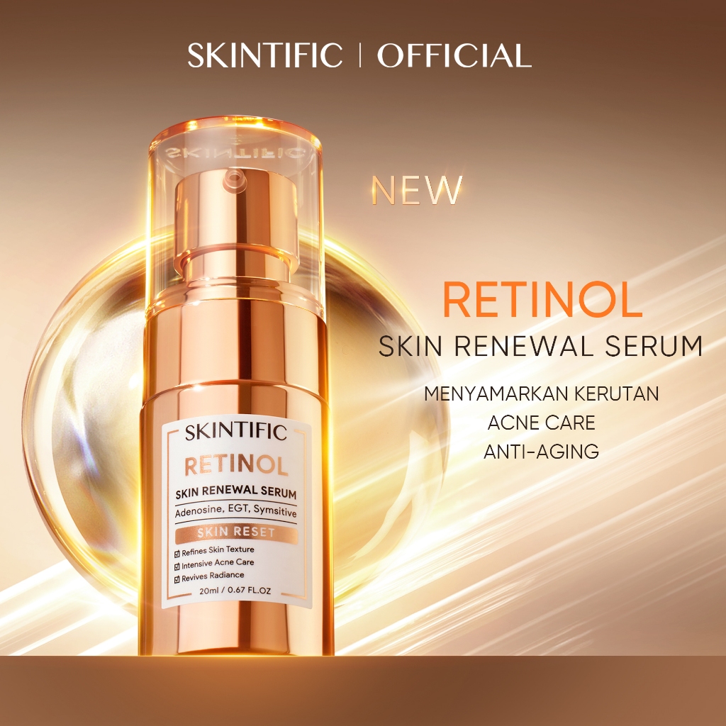 SKINTIFIC Retinol Skin Renewal Serum Face Brightening Firming Anti-Aging Serum Skincare Retinol Serum 20ml