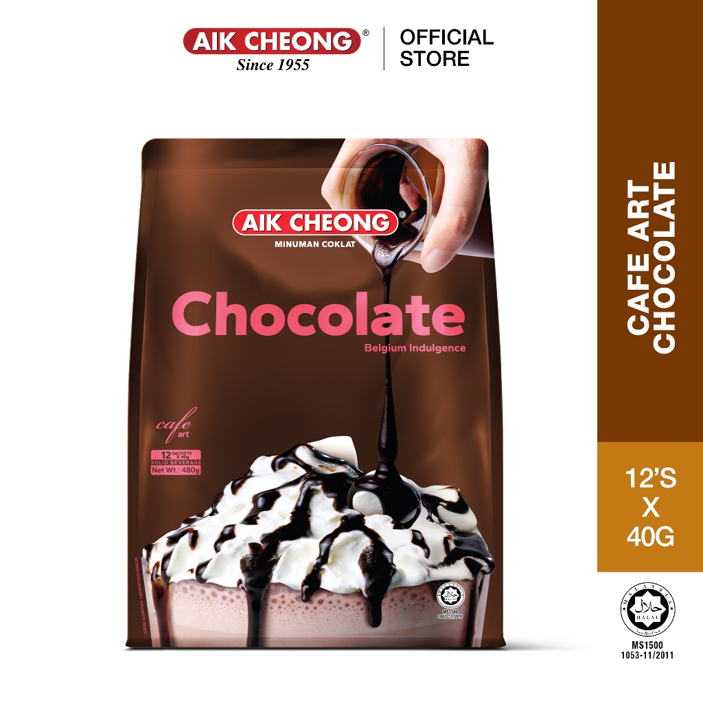 Aik Cheong Chocolate 3in1 - Cafe Art (480g/40g x 12 Sachets)