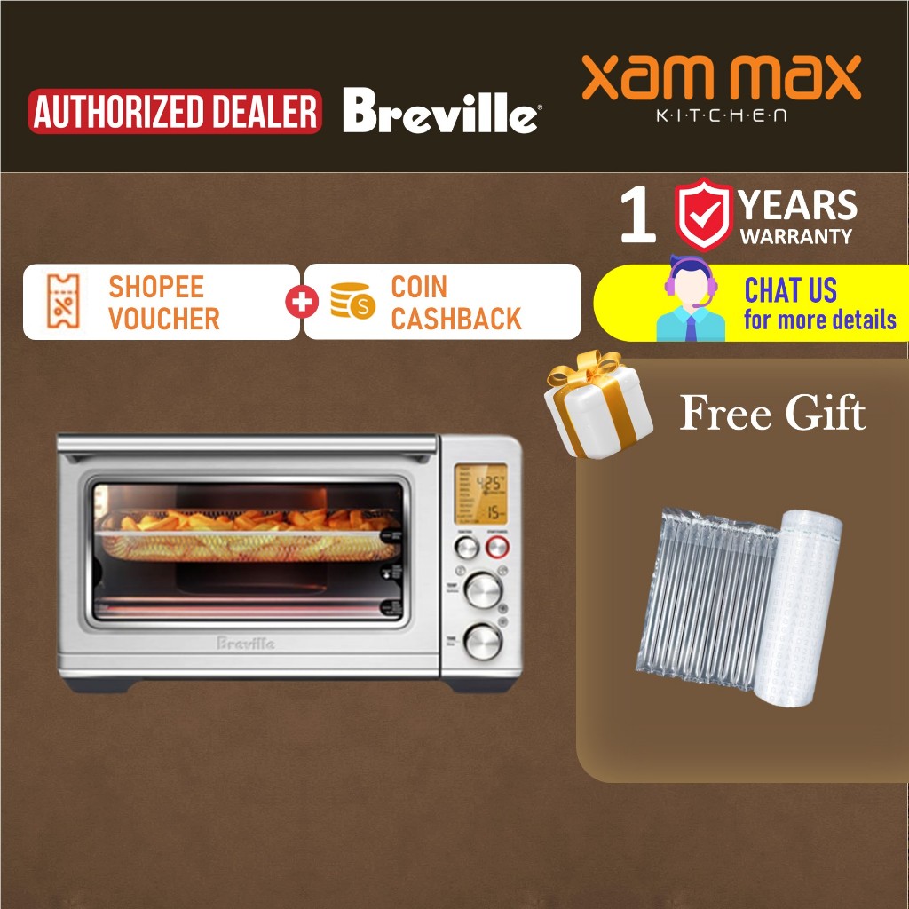 Breville - BOV860 The Smart Oven Air Fryer (22L/2400w) with Element IQ System Dual Speed Convection Digital LED Display