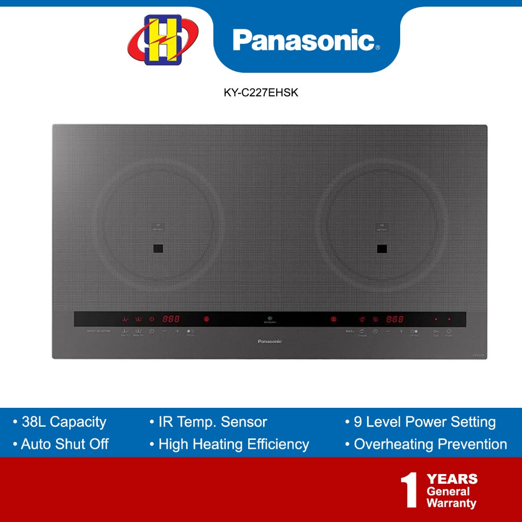 Panasonic Induction Cooktop (38L) 9 Level Power With High Heating Efficiency KY-C227EHSK