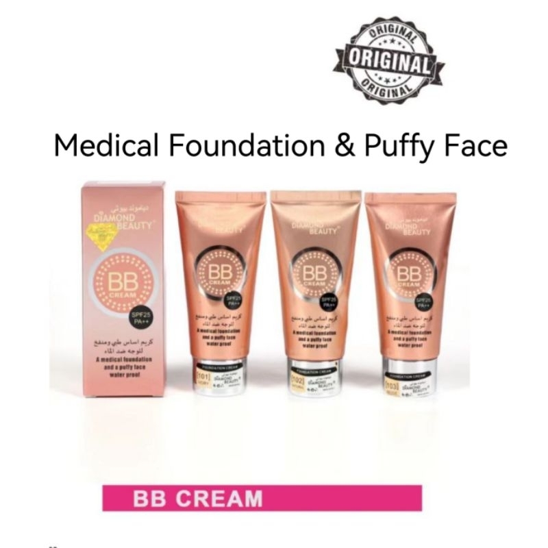 Diamond Beauty BB Cream Matte Foundation & Medical Foundation Transparent Puffy Face Makeup