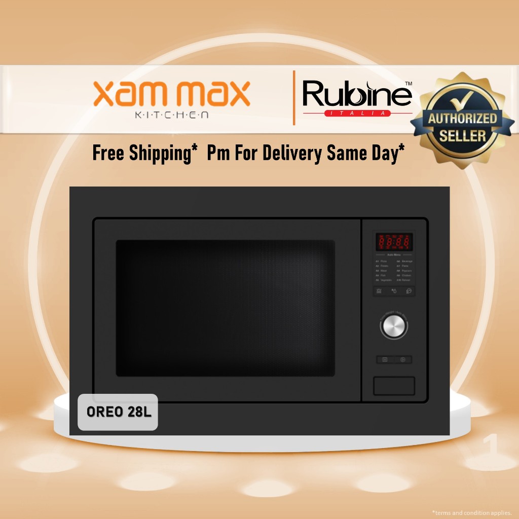 (PM FOR SHIP TODAY) XAMMAX Rubine Built-in Microwave Oven RMO-OREO-28BL OREO / Oven Microwave Oven/ 28 LITRES