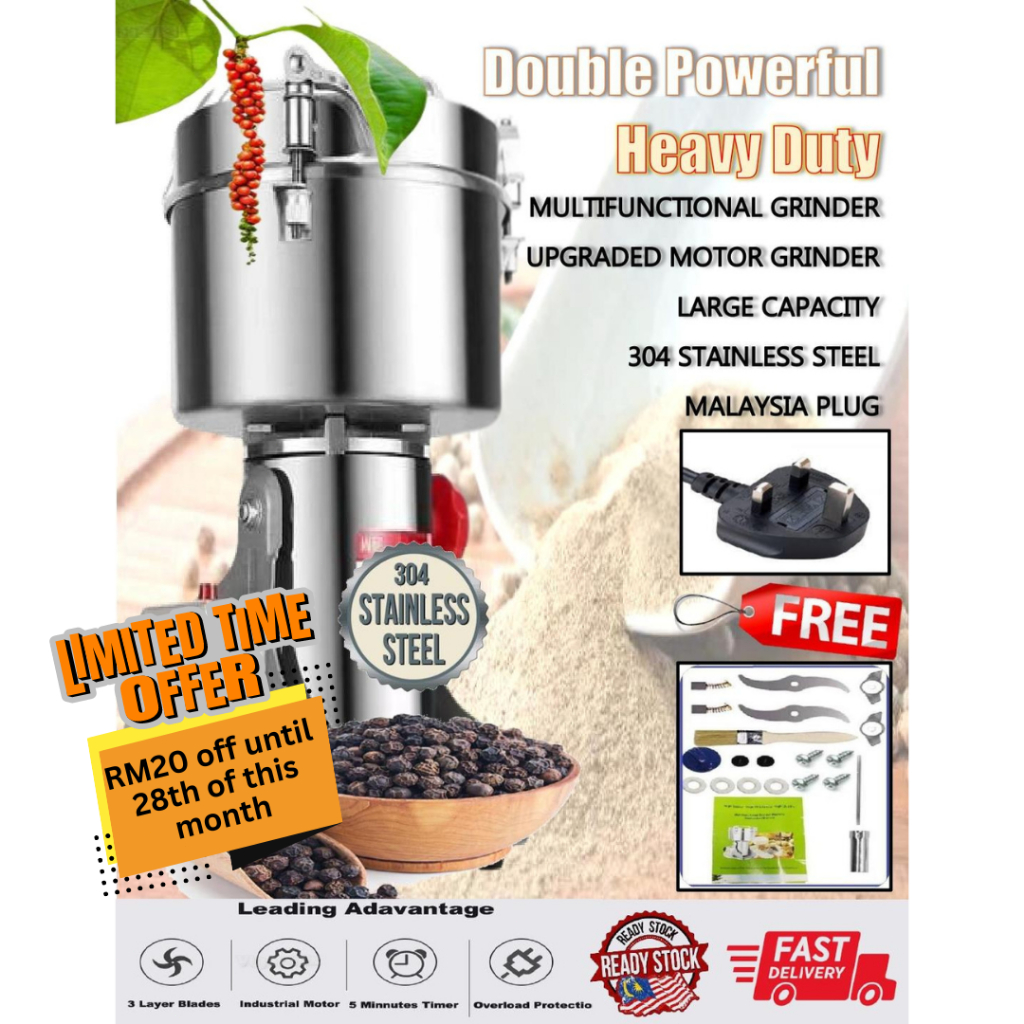 KELETOOL Dry Food Powder Miller Coffee Grinding Machine For Spices 磨粉机 Mesin Pengisar Kisar Belender Rempah Grinder