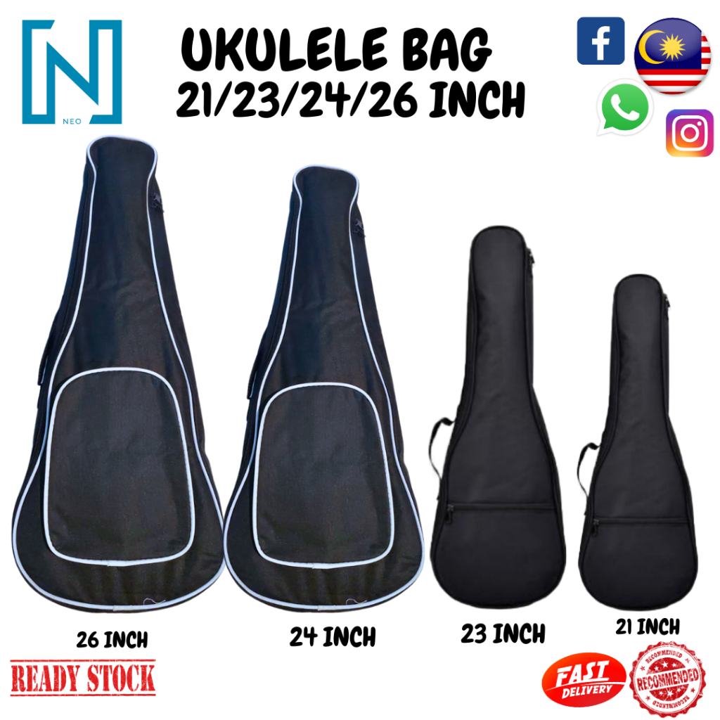 ☆HIGH QUALITY☆ UKULELE BAG FOR UKULELE 21 / 23 / 24 / 26 INCH THICK 1 STRAP