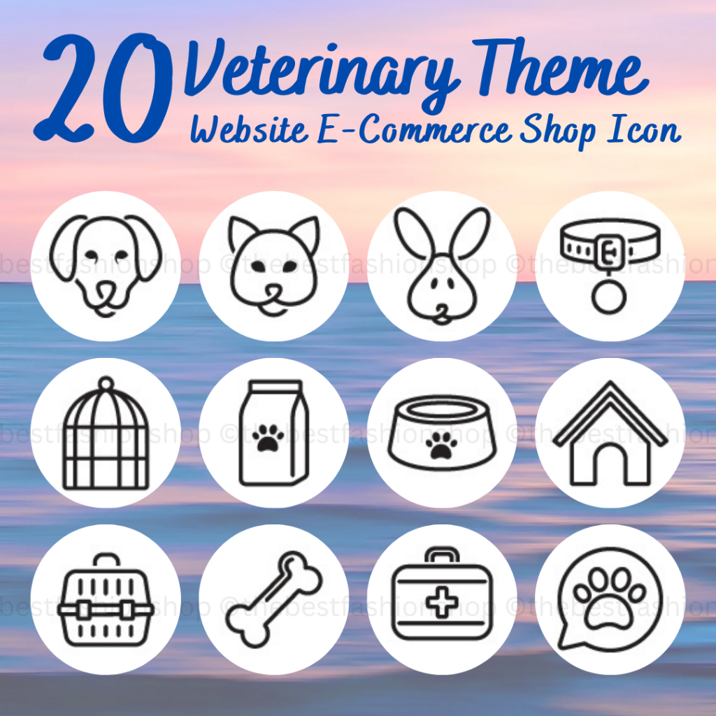 I035 Pet Shop Veterinary Theme Ecommerce Website Shop Instagram Story Highlight Cover