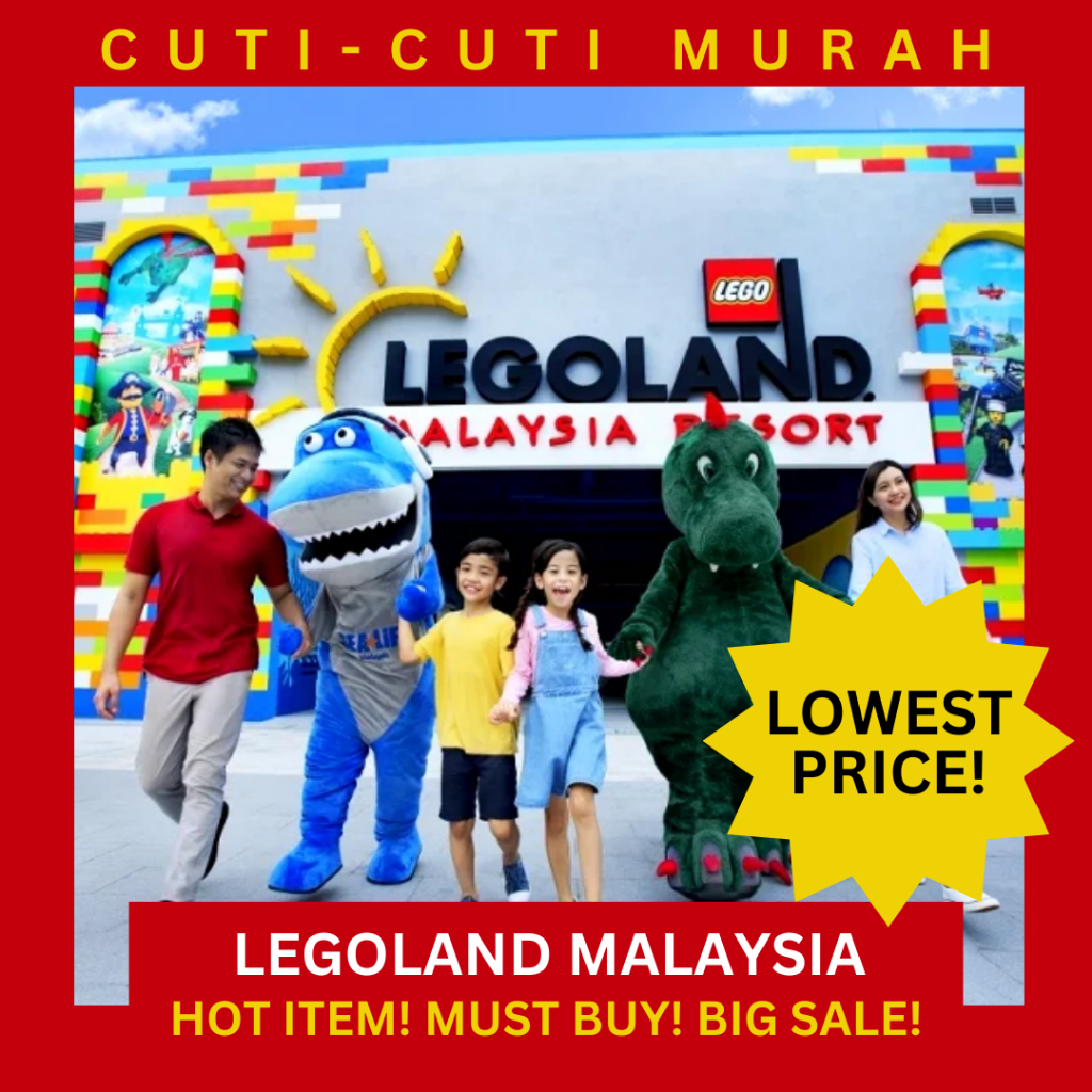 【ORDER VIA WA】【TICKET PROMO】TICKET LEGOLAND JOHOR MALAYSIA (THEME PARK | WATER PARK | SEA LIFE)【MALAYSIAN】