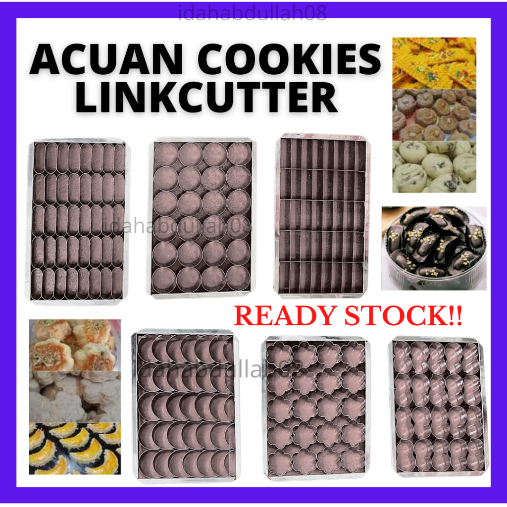 Biskut Kembar Acuan Biscuit Link Cutter Cookies Cutter Bulat/Jejari/Ovul/Sabit Biskut Mazola Mama Carey Bangkit Almond