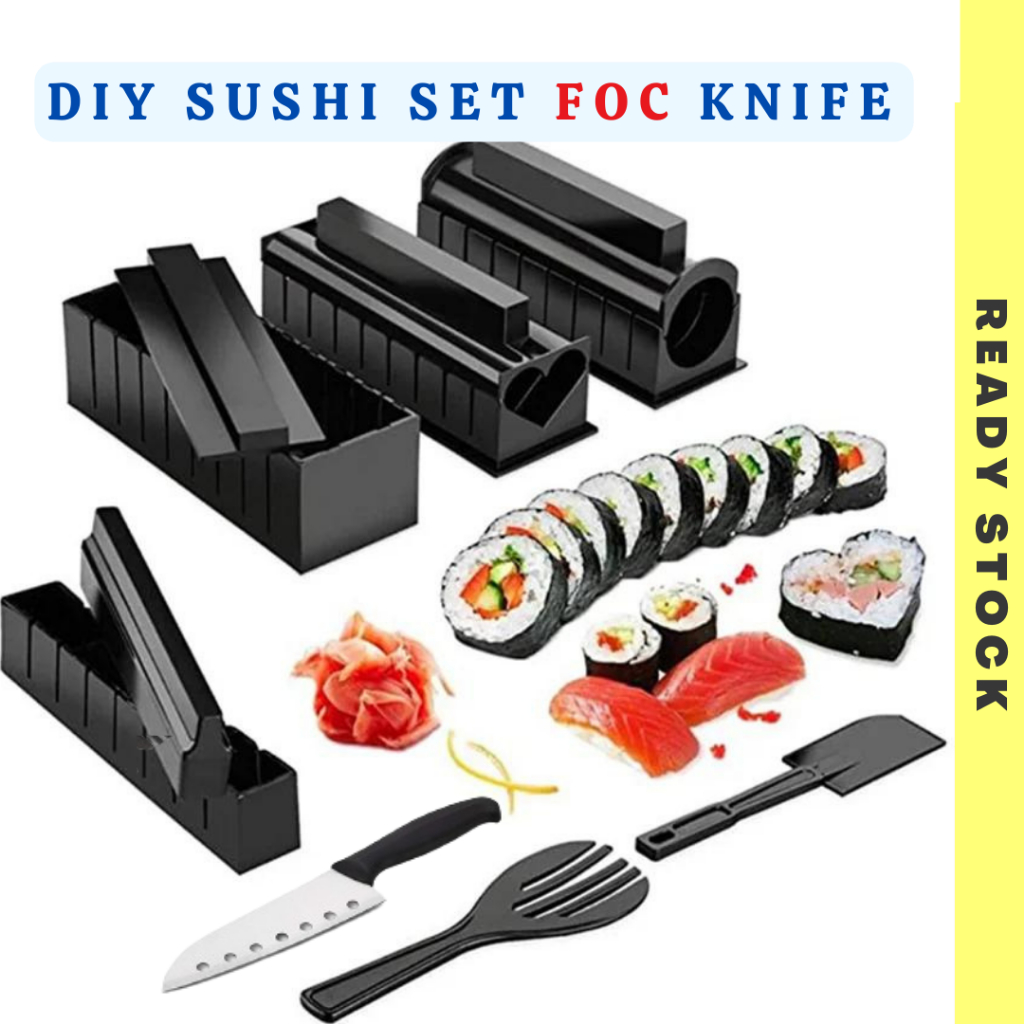 11 pcs Sushi Maker Sushi Mould Set Sushi Kit Acuan Sushi Sushi Mold Set