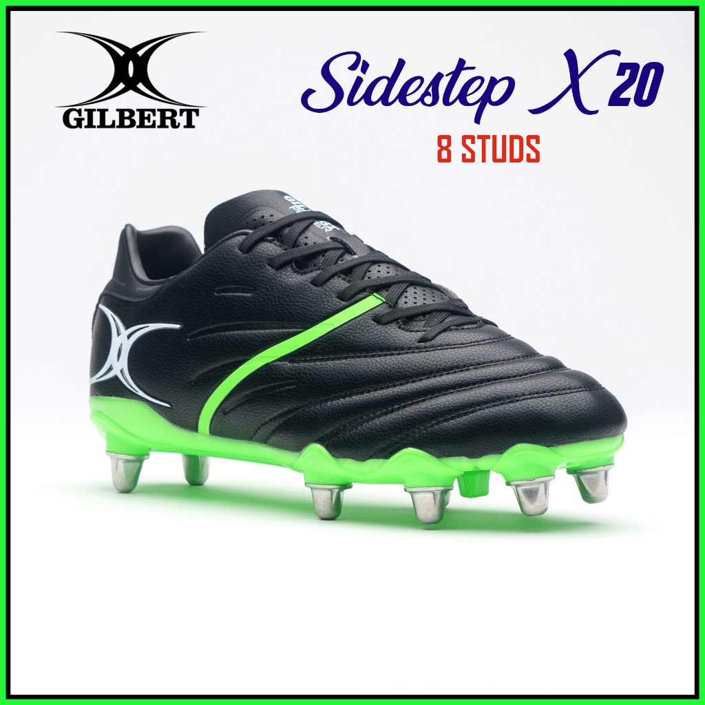 *New Arrival* 2024 Gilbert Sidestep X20 8 Studs Rugby Boots Shoes Kasut Ragbi