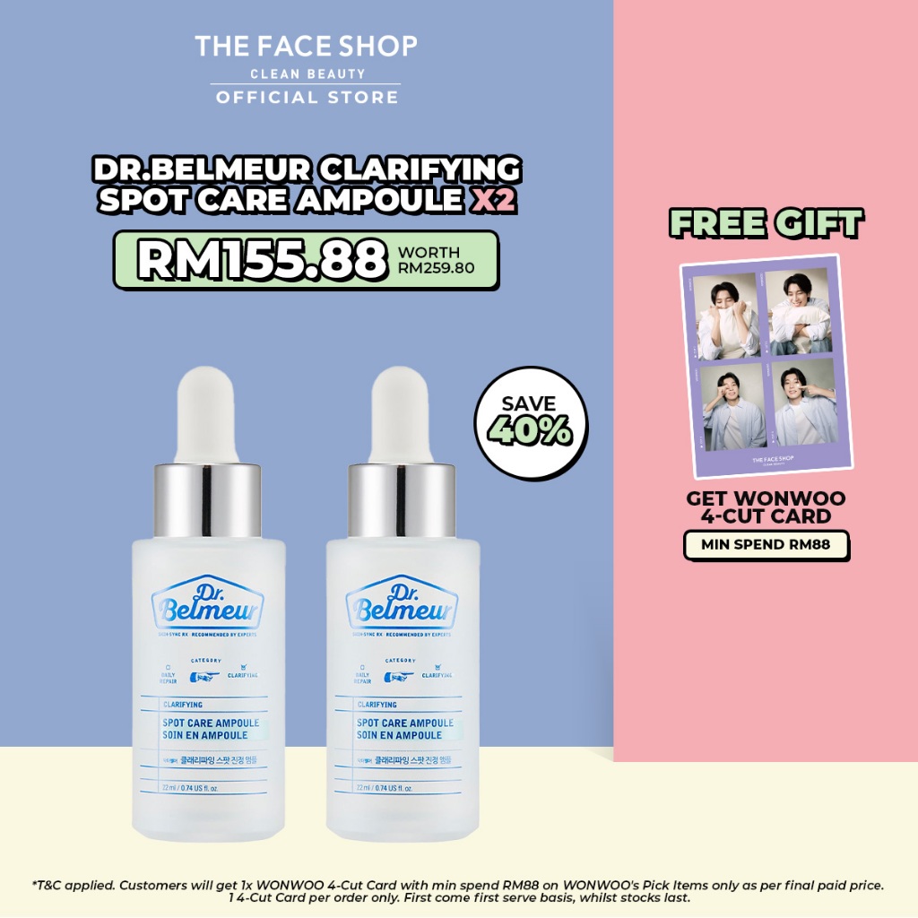 THEFACESHOP Dr Belmeur Clarifying Spot Care Ampoule Anti Acne Serum Calming blemish Scar care