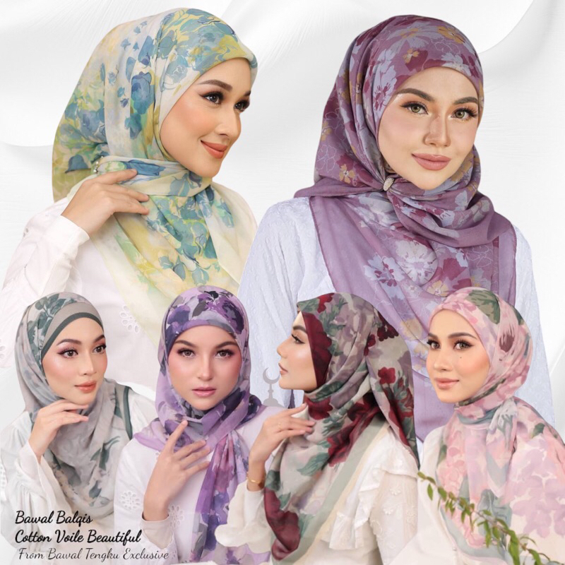FREE MINI PERFUME - TUDUNG BAWAL PRINTED COTTON VOILE / TUDUNG BAWAL PRINTED / BAWAL CORAK / BAWAL COTTON VOILE PREMIUM