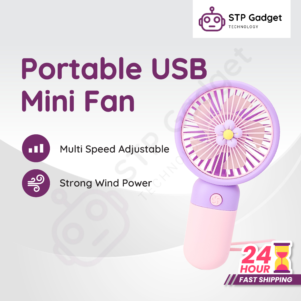 Cute Portable Hand Table Mini Handheld Pocket Clip Fan USB Charge Battery Desk Cooling Small Kipas Pineapple Avocado