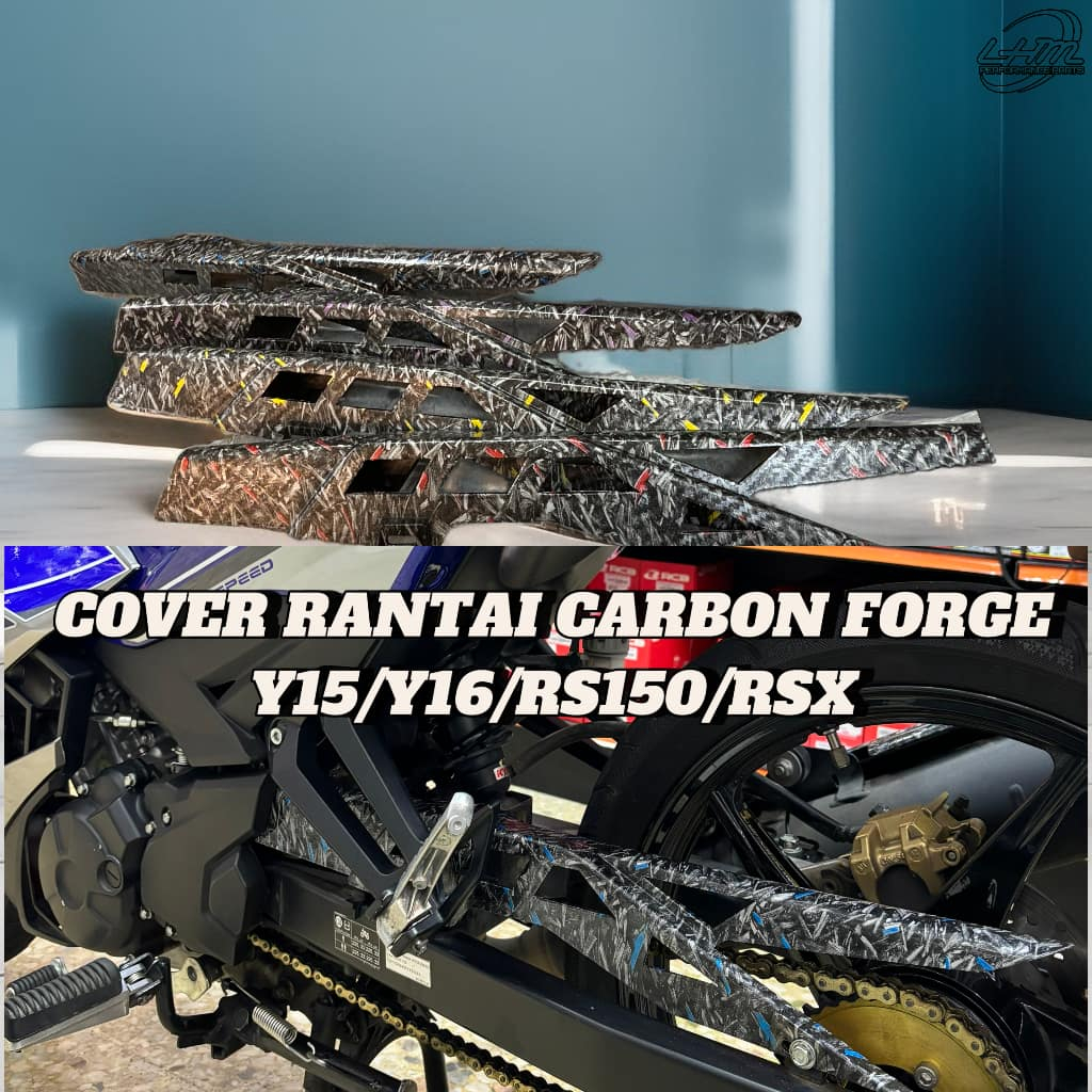 COVER RANTAI CARBON FORGE Y15/Y16/RS150/RSX NEW DESIGN