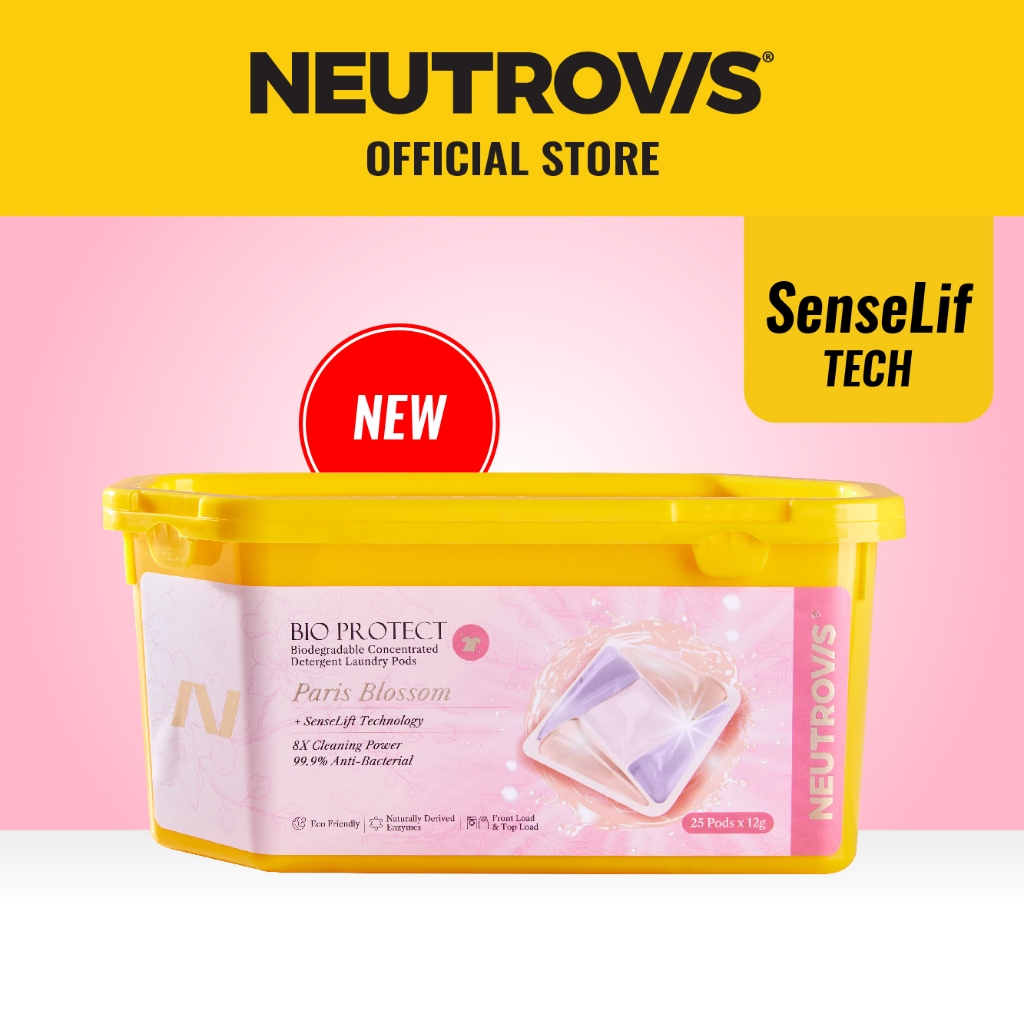 Neutrovis AROMATHERAPY SERIES 5-IN-1 Biodegradable Concentrated Detergent Laundry Pods (12gx25s) – Paris Blossom