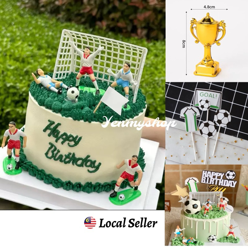Football Soccer Trophy Goal Set Football Player Messi Mbappe Ronaldo Cake Decoration Cake Topper 足球蛋糕装饰