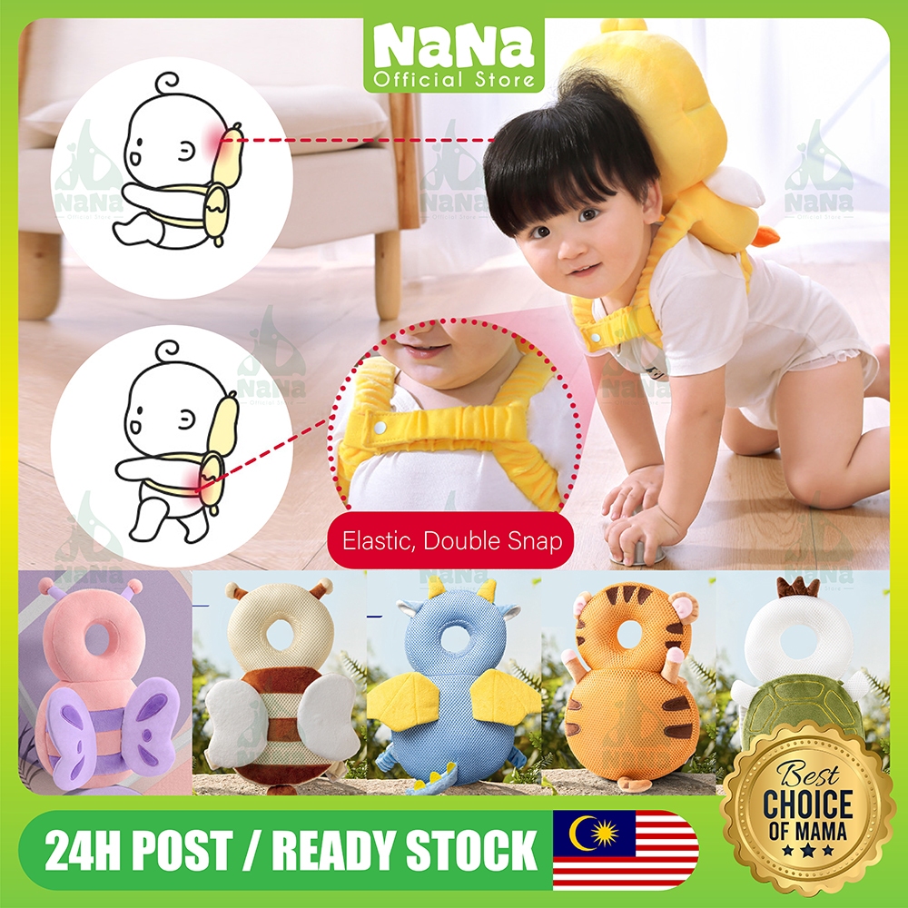 NANA Baby Head Protection Backpack Safety Headguard Pillow Learning Walking Baby Head Security Protection Bantal Bayi防跌枕