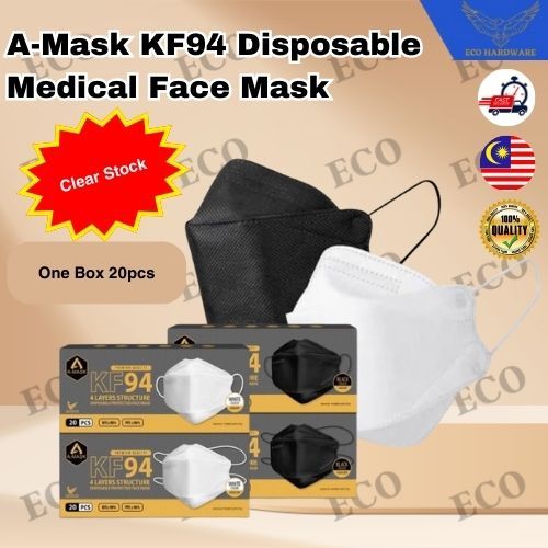 A MASK KF94 4 Layer Adult Medical Face Mask Earloop/Headloop 4ply kf94 Mask