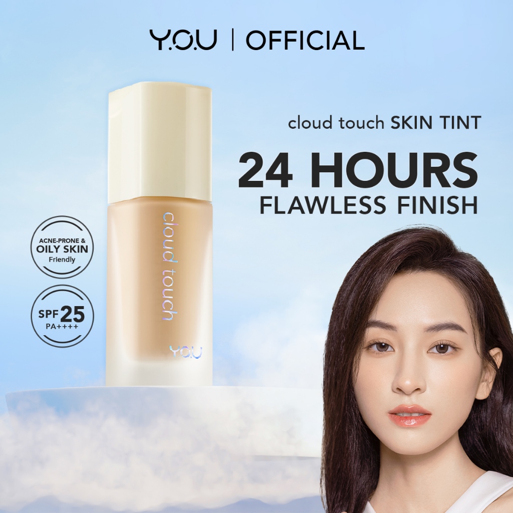 [HOT] YOU cloud touch Skin Tint | Liquid Foundation Natural Matte Finish Asas Cecair tahan lama 20ml