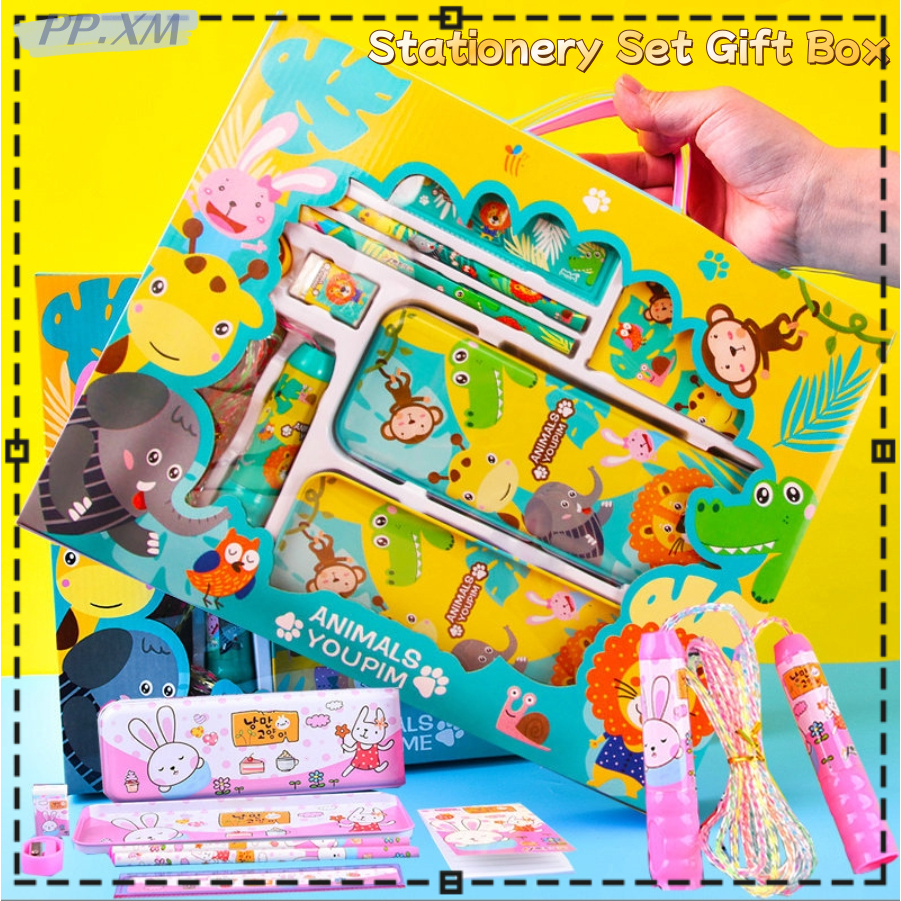 Spot pencil Case Set Gift box set Gift Christmas combination Children's student cartoon school stationery learning