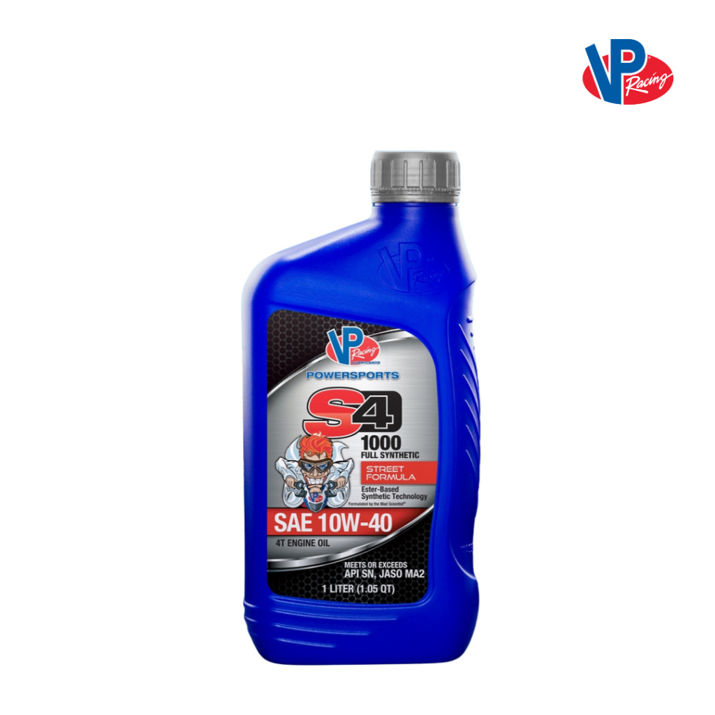 VP Racing S4-1000 4T 10W-40 Full Synthetic Street Formula Motor Engine Oil (1Liter)