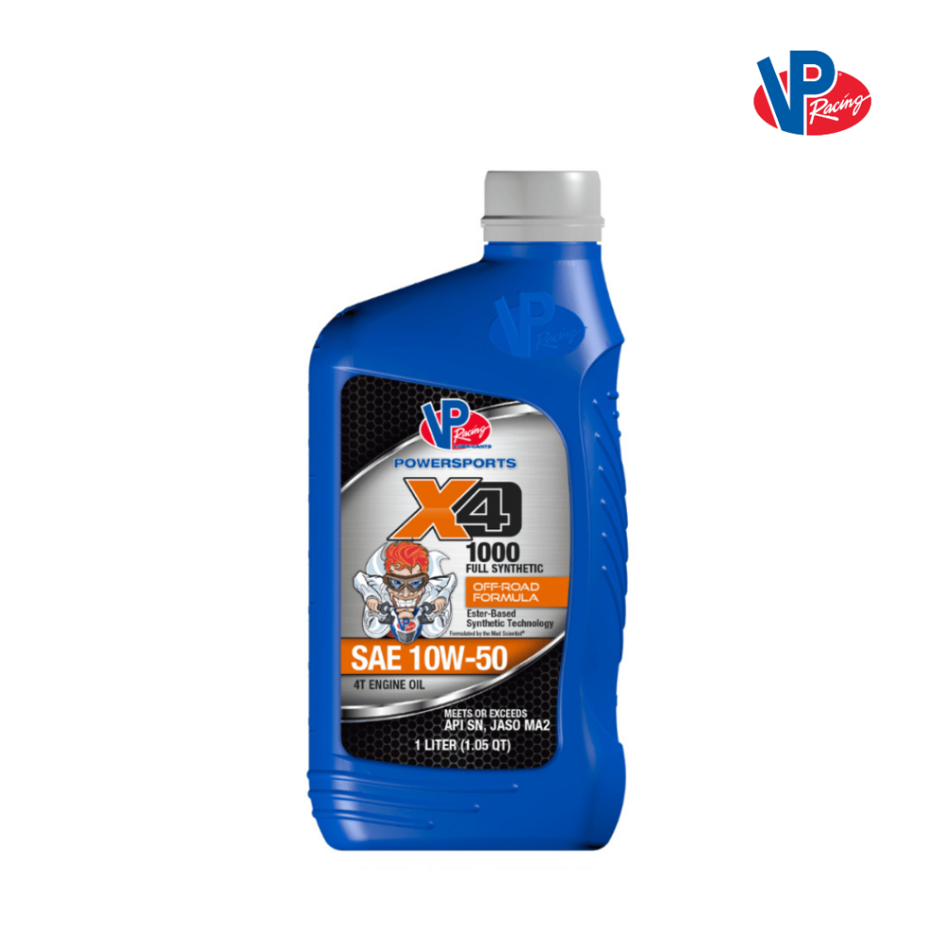 VP Racing X4-1000 4T 10W-50 Full Synthetic Motorcycle Off-Road Formula Engine Oil (1Liter)