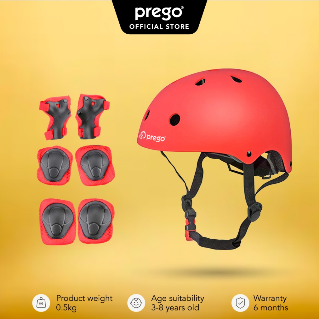 Prego Children Safety Helmet Elbow Knee Gear Set