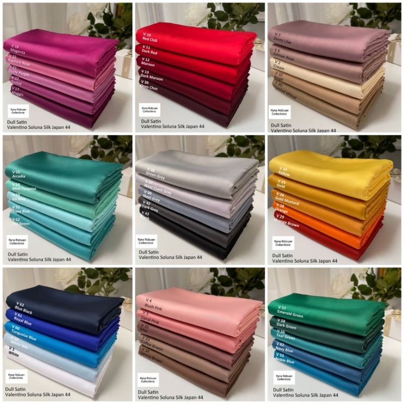 Kain Plain Valentino Soluna Satin Open Meter 2025 ??