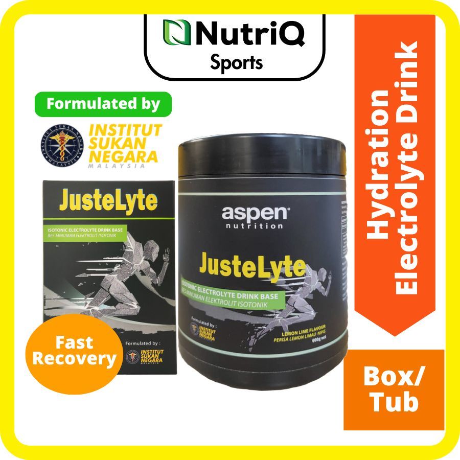 Electrolyte Powder JusteLyte Hydration Isotonic Drink Lime Sports Fitness Gym Supplement Glucose