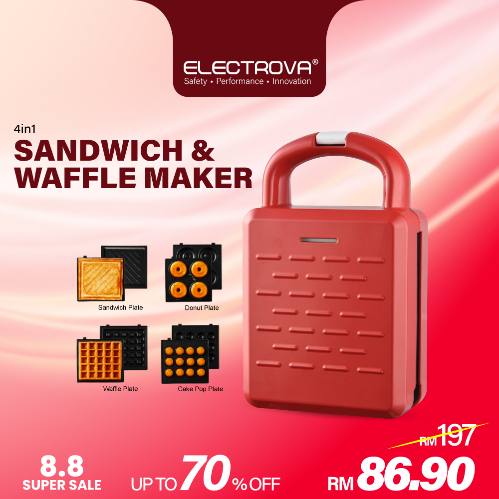 Electrova 4 in 1 Classic Series Waffle Maker