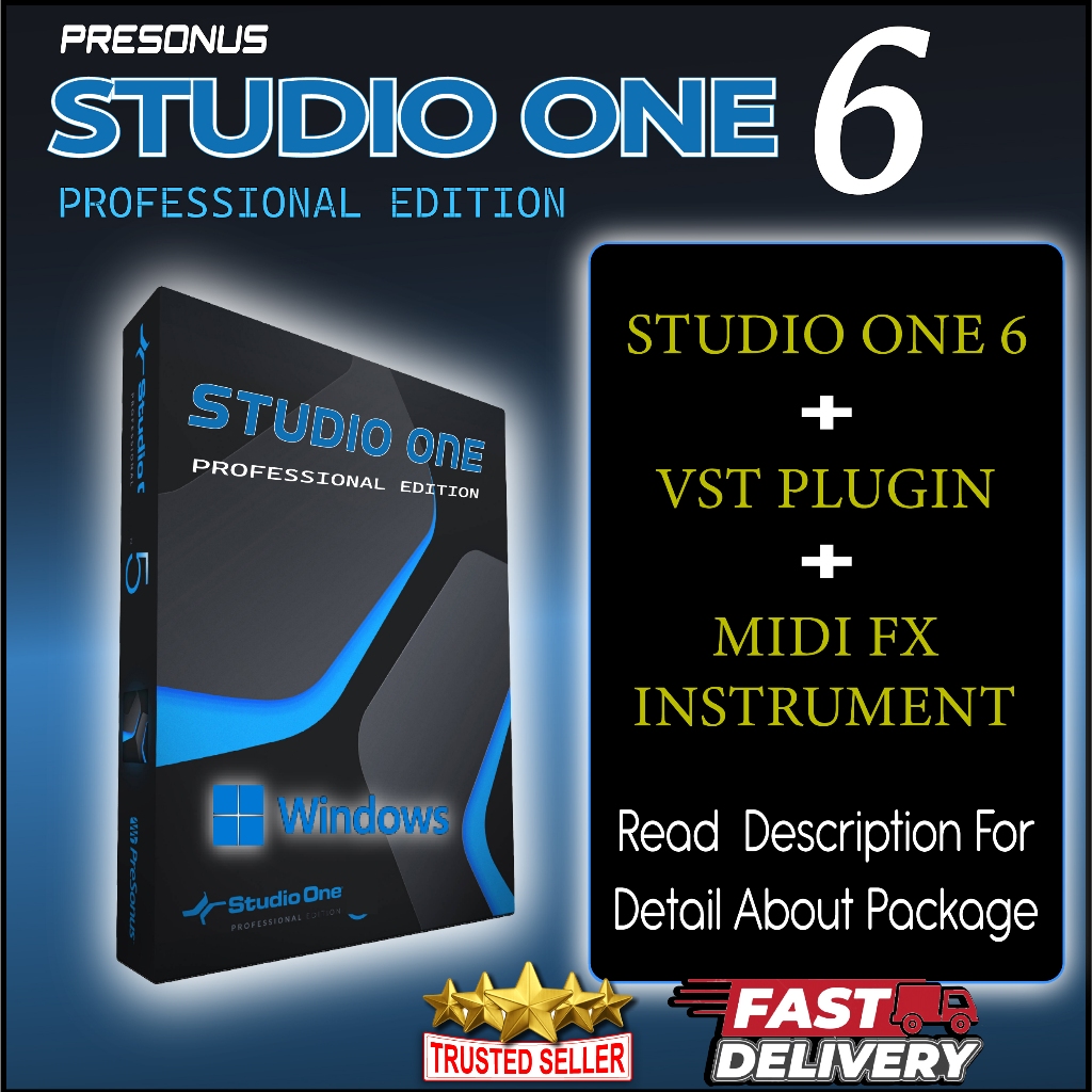 Presonus Studio One Pro 6.6.2 Latest 2024 DAW Music Producer Mixing Mastering Software with Vst Plugin for Windows PC