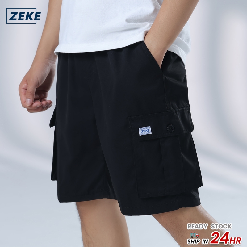 ZEKE B0032 Cargo Short Casual Pants Seluar Pendek Lelaki Men Summer Half Pants Seluar Short
