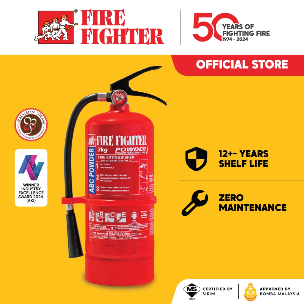 Fire Fighter Portable Fire Extinguisher (3kg) Best for Home