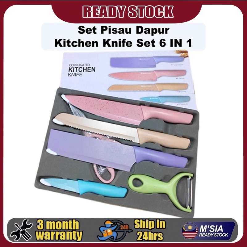 6-in-1 Knife Set-Versatile Kitchen Tools Including Scissors Culinary Knives And Essential Cutting Tools Fast shipping