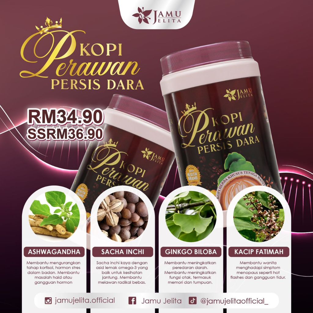 JAMU JELITA KOPI PERAWAN PERSIS DARA 12's x20g